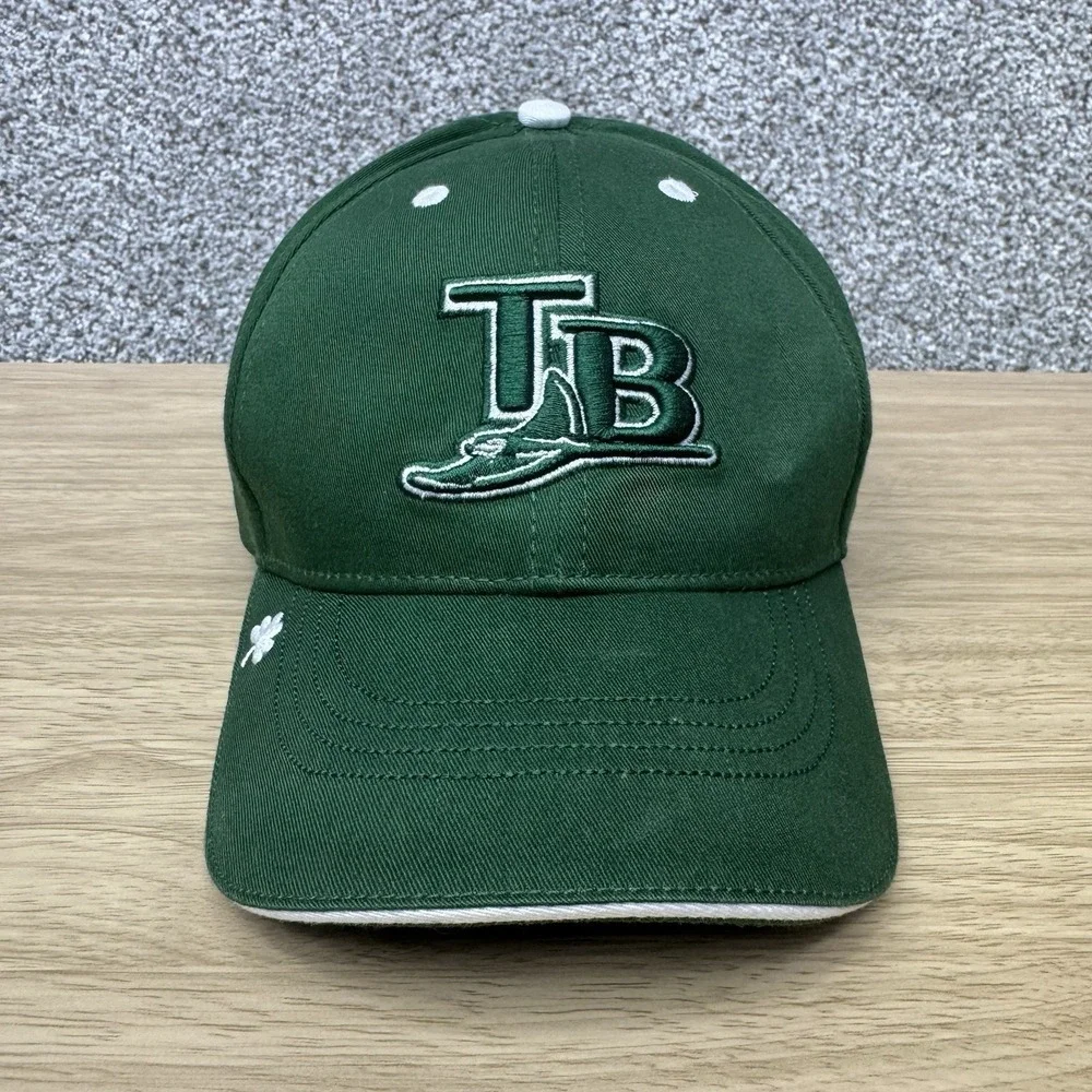 Tampa Bay Rays Hat Cap Youth Green St. Patricks Day Strap Back New Era Shamrock